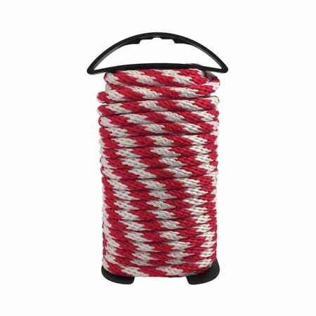 KOCH ROPE POLY RED/WHITE 50ft 5141211